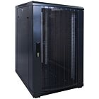 18U palvelinkaappi rei'itetyllä ovella 600x800x1000mm (LxSxK)