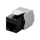 CAT6a UTP Keystone -liitin - työkaluton - musta