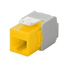 CAT6a UTP Keystone -liitin - työkaluton - keltainen