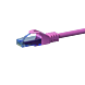 UTP CAT6a patch-kaapeli 0,15m pinkki - 100% kuparia