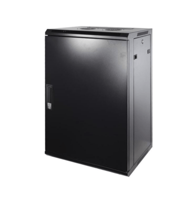 18U seinäkaappi metalliovella 600x600x900mm (LxSxK)