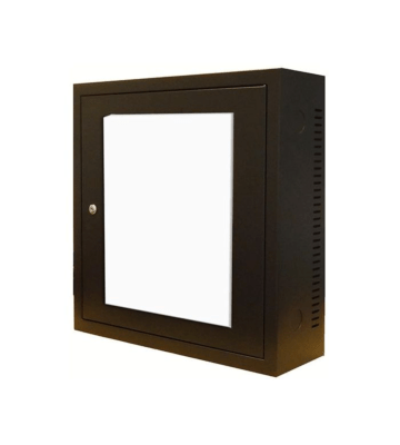 3U seinäkaappi lasiovella 185mm syvä