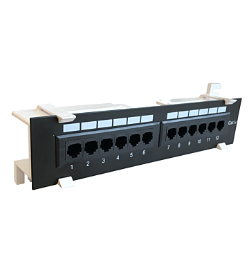 CAT5e UTP Wallmount Patch Panel - 12 porttia