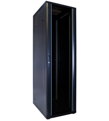 42U palvelinkaappi lasiovella 600x800x2000mm (LxSxK)
