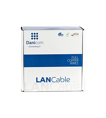 DANICOM CAT5E UTP 100 m kaapeli jäykällä rullalla - LSZH (Dca)