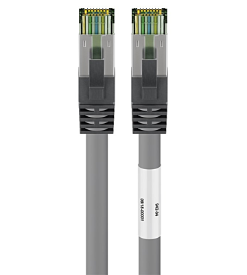 Cat8 S/FTP (PIMF) patch-kaapeli 0,25 m harmaa