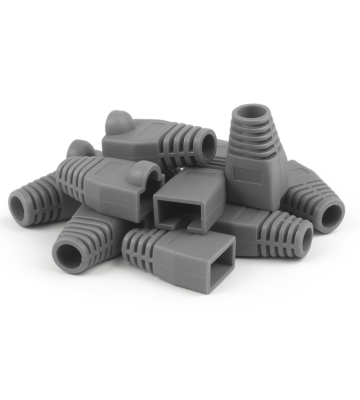 DANICOM RJ45 Kaapeliläpivienti Harmaa - 10 kpl