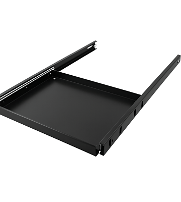 1U, 19 tuuman jatkettava hylly, 1000 mm syville palvelinkaapeille