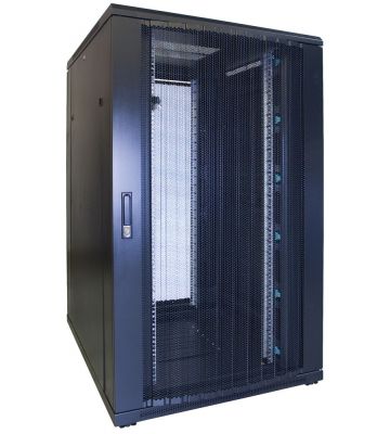 27U palvelinkaappi rei'itetyllä ovella 800x1000x1400mm (LxSxK)