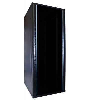 47U palvelinkaappi lasiovella 600x1000x2200mm (LxSxK)
