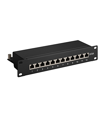 10 tuuman CAT6a STP patch -paneeli - 12 porttia