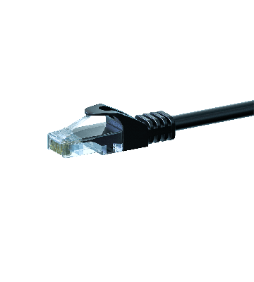 UTP CAT5e patch-kaapeli 0,50m musta - 100% kuparia