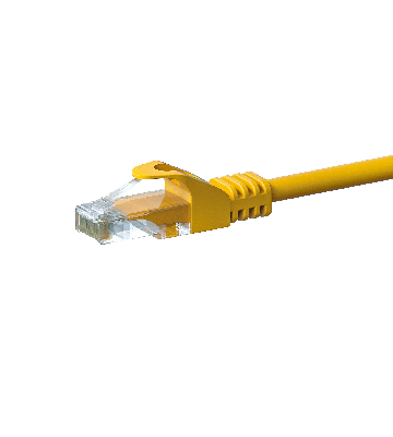 UTP CAT5e patch-kaapeli 0,50m keltainen - 100% kuparia