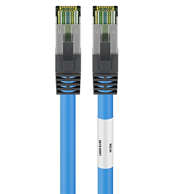 Cat8 S/FTP (PIMF) patch-kaapeli 0,25 m sininen