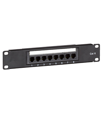 10 tuuman CAT6 UTP patch -paneeli - 8 porttia