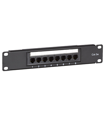 10 tuuman CAT5e UTP-päivityspaneeli - 8 porttia