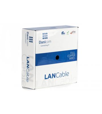 DANICOM CAT6 FTP 50m kaapeli rullalla joustava - PVC (Fca)