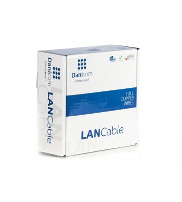 DANICOM CAT5E FTP 50 m kaapeli rullalla joustava - PVC (Fca)