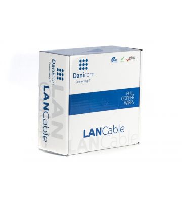 DANICOM CAT6 UTP 100 m kaapeli rullalla joustava - PVC (Fca)