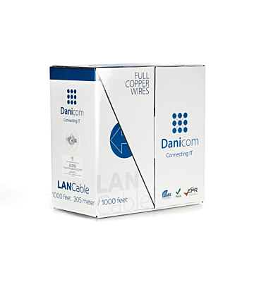 DANICOM CAT6 UTP 305m kaapeli jäykällä rullalla - LSZH (Dca)