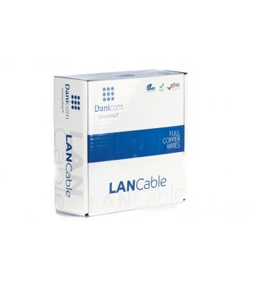 DANICOM CAT6 UTP 50 m kaapeli rullalla joustava - PVC (Fca)