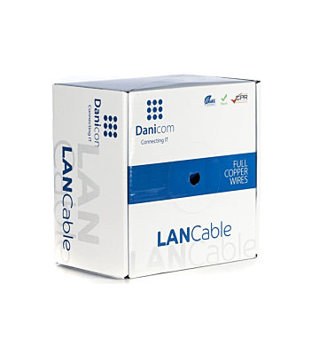 DANICOM CAT6A U/UTP 100 m kaapeli jäykällä rullalla - LSZH (Dca)