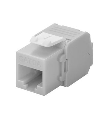 CAT6a UTP Keystone -liitin - työkaluton - harmaa