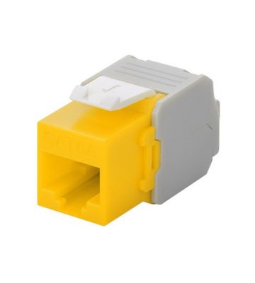 CAT6a UTP Keystone -liitin - työkaluton - keltainen