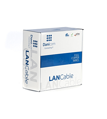 DANICOM CAT7 S/FTP 50m Ulkokaapeli rullalla, jäykkä - PE (Fca)