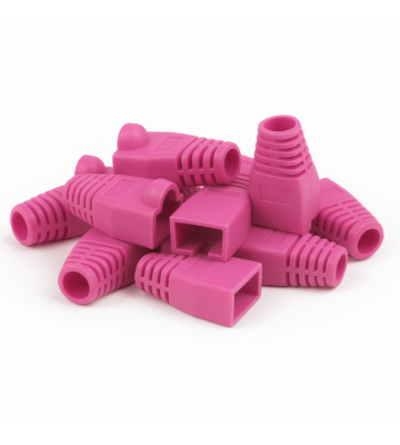 DANICOM RJ45 Kaapeliläpivienti Pinkki - 10 kpl