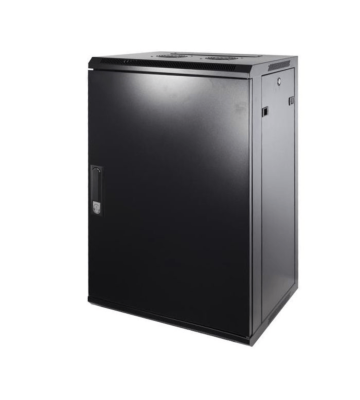 18U seinäkaappi metalliovella 600x600x900mm (LxSxK)