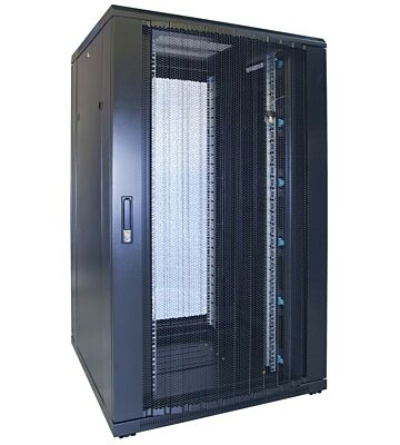 27U palvelinkaappi rei'itetyllä ovella 800x800x1400mm (LxSxK)