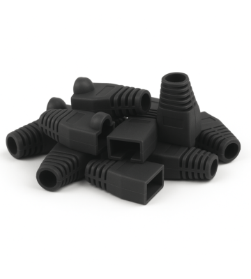 DANICOM RJ45 kaapeliläpivienti musta suuri - 10 kappaletta