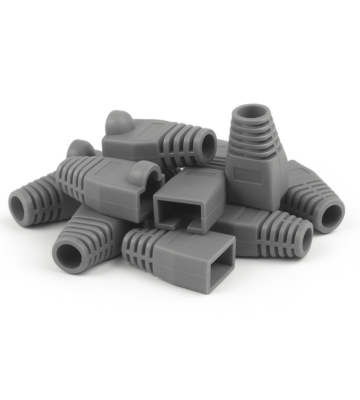 DANICOM RJ45-kaapelin läpivienti harmaa suuri - 10 kappaletta
