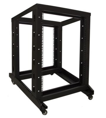 18U avoräkki pyörillä 600x800x1000mm (LxSxK)