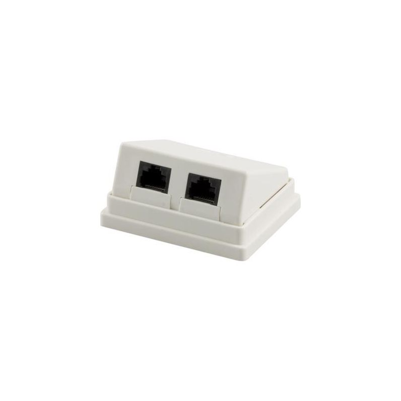 CAT5e UTP pinta-asennuslaatikko, valkoinen