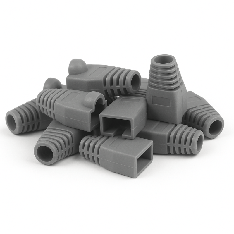 DANICOM RJ45 Kaapeliläpivienti Harmaa - 10 kpl