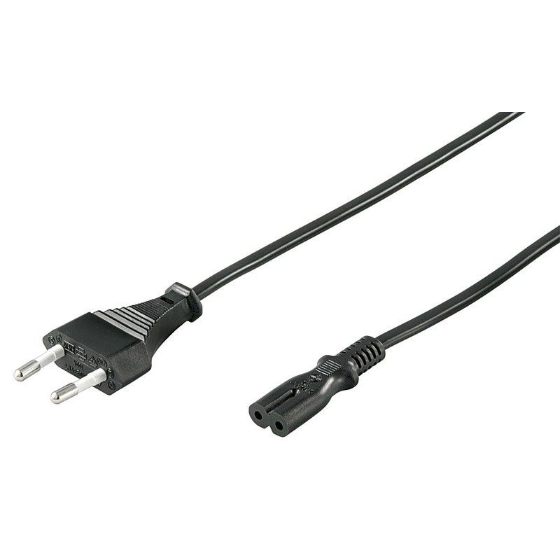 Virtakaapeli europistoke C7 5m mustaan
