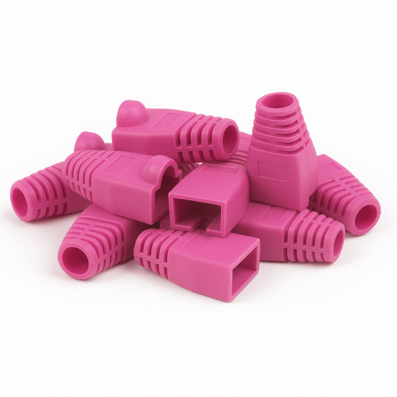 DANICOM RJ45 Kaapeliläpivienti Pinkki - 10 kpl