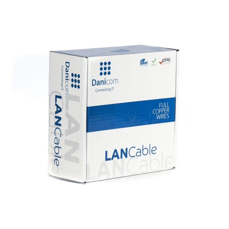 DANICOM CAT7 S/FTP 100m ulkokaapeli jäykällä rullalla - PE (Fca)