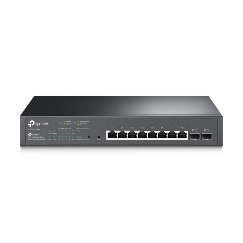 TP-Link 10-porttinen JetStream 2210MP hallittu älykäs PoE-kytkin