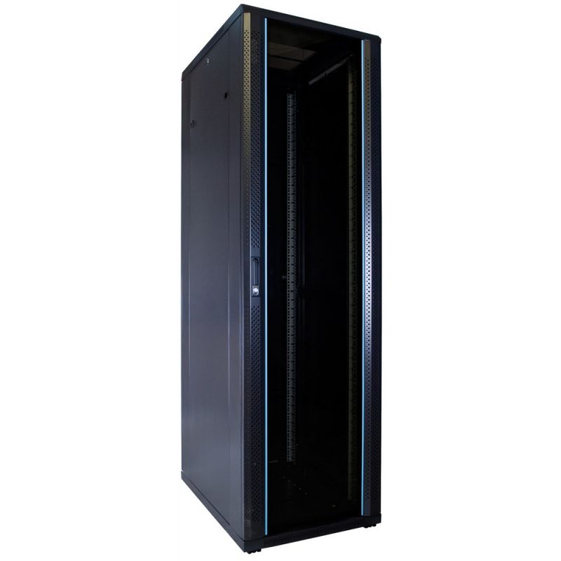42U palvelinkaappi lasiovella 600x800x2000mm (LxSxK)