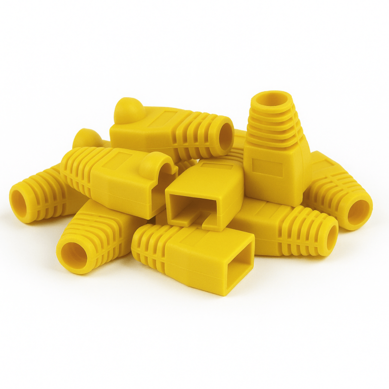 DANICOM RJ45 Kaapeliläpivienti Keltainen - 10 kpl