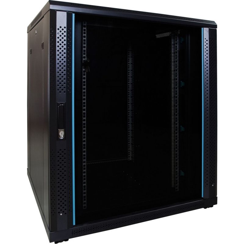 18U palvelinkaappi lasiovella 800x800x1000mm (LxSxK)