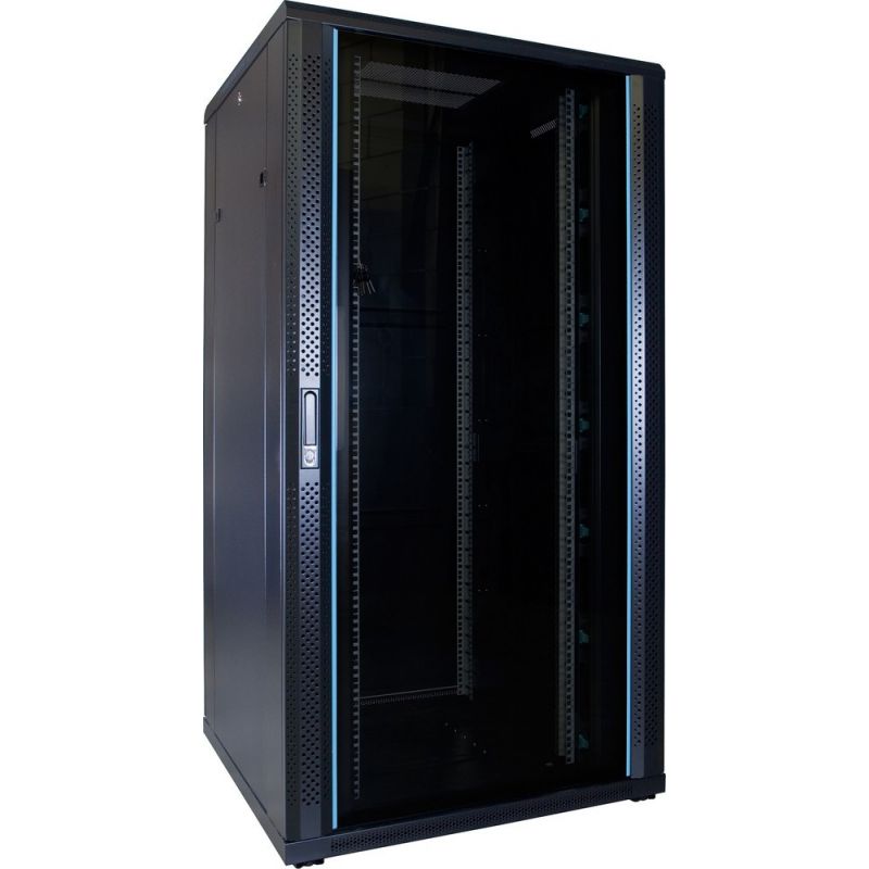 32U palvelinkaappi lasiovella 800x800x1600mm (LxSxK)