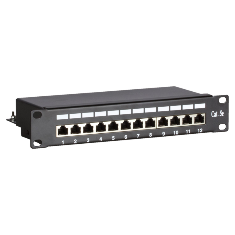 10 tuuman CAT5e FTP-kytkentäpaneeli - 12 porttia