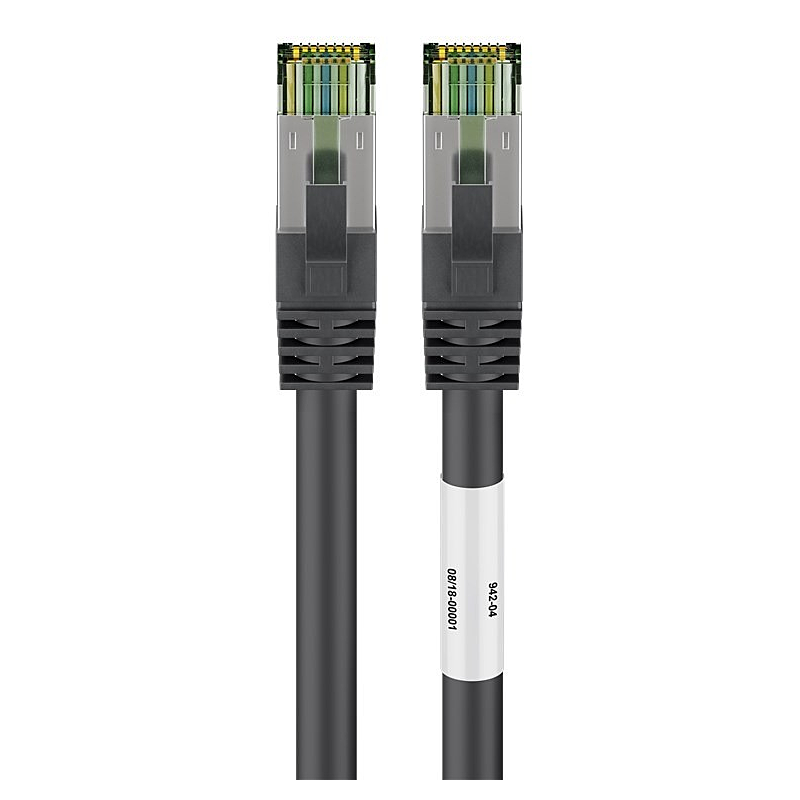 Cat8 S/FTP (PIMF) patch-kaapeli 5m musta