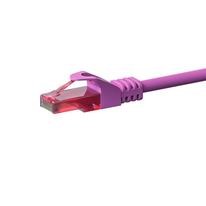 UTP CAT6 patch-kaapeli 10m pinkki - 100% kuparia