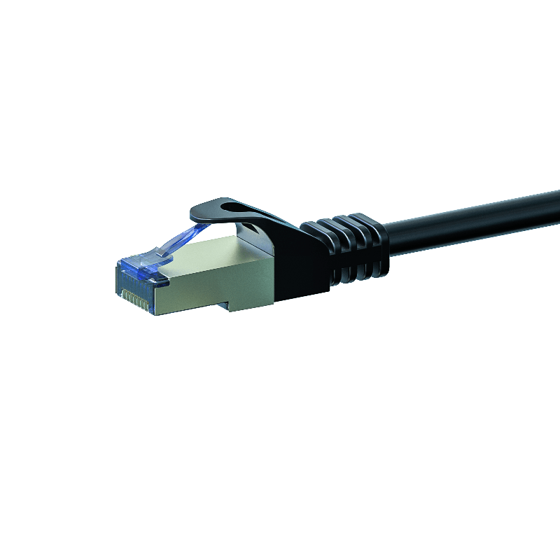 CAT6a S/FTP (PIMF) patch-kaapeli 30m musta