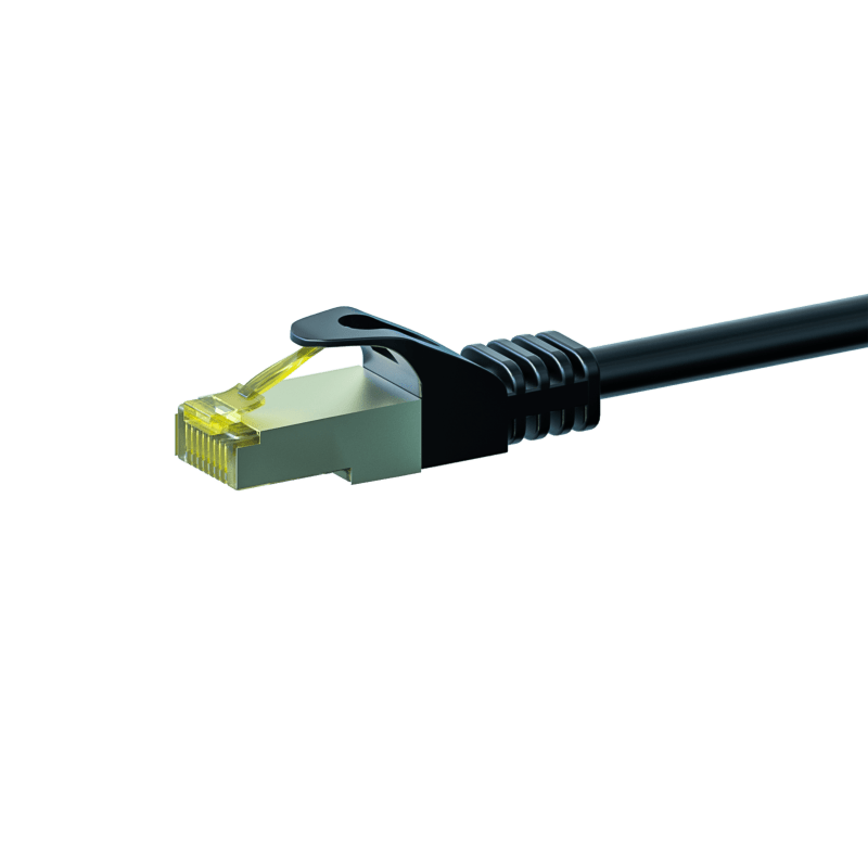 Cat7 S/FTP (PIMF) patch-kaapeli 0,25 m musta